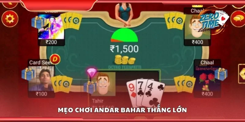 Mẹo chơi andar bahar thắng lớn