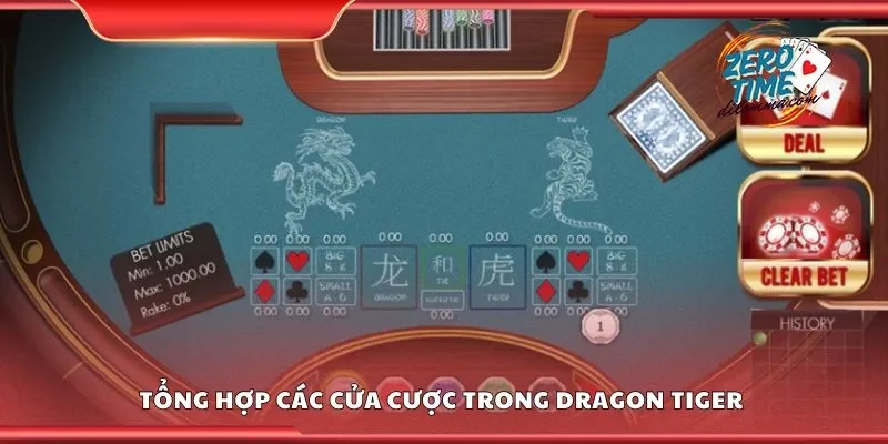 Tổng hợp các cửa cược trong dragon tiger