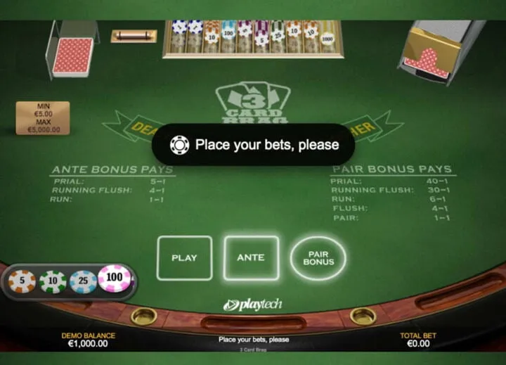 Giới thiệu chung về trò chơi Three Card Brag